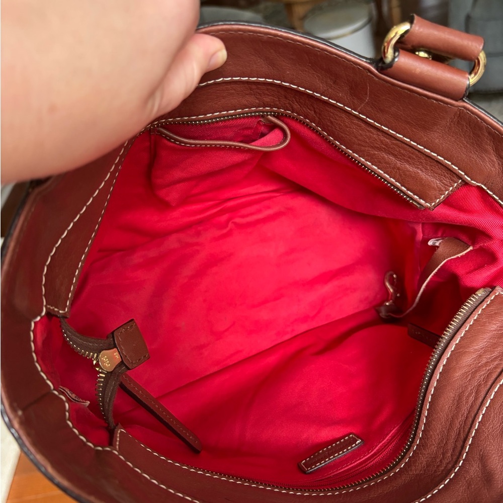 VTG Y2K 90s Dooney & Bourke Medium East/West Monogram Logo Shoulder Canvas Tote - Picture 4 of 10